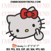 I Love Husband Hello Kitty Embroidery Design, Cute Kitty Heart Machine Embroidery Digitized Pes Files