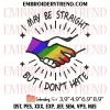 We Are All Human Embroidery Design, Gay Pride Machine Embroidery Digitized Pes Files