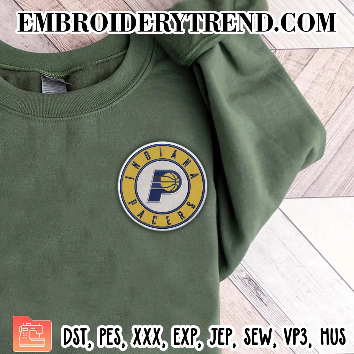 Indiana Pacers Logo Embroidery Design, NBA Team Machine Embroidery Digitized Pes Files