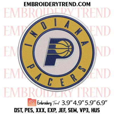 Indiana Pacers Est 1967 Embroidery Design, NBA Indiana Pacers Logo Machine Embroidery Digitized Pes Files