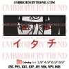 Madara Eyes Embroidery Design, Naruto Machine Embroidery Digitized Pes Files