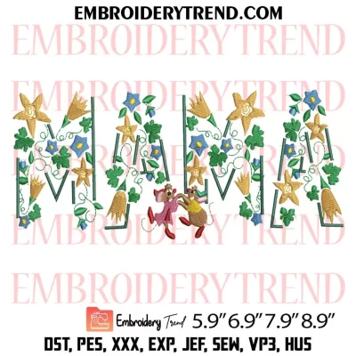 Tangled Pascal Mama Flower Embroidery Design, Mother’s Day Machine Embroidery Digitized Pes Files