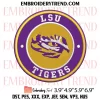 LSU Tiger Eye Embroidery Design, Louisiana State University Machine Embroidery Digitized Pes Files