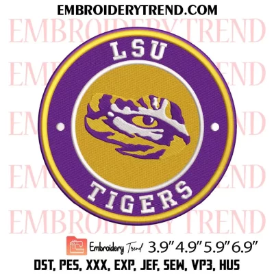 LSU Tigers 2023 Embroidery – Tigers Football Machine Embroidery Design