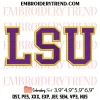 LSU Tigers Est 1860 Embroidery Design, Sport Machine Embroidery Digitized Pes Files