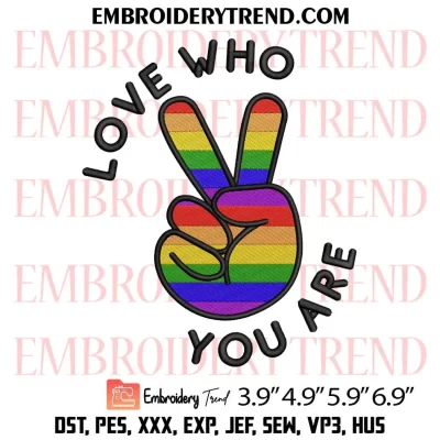 Human LGBT Embroidery Design, Rainbow LGBT Machine Embroidery Digitized Pes Files