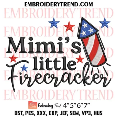 Party In The USA Lips Embroidery Design, Happy 4th Of July Machine Embroidery Digitized Pes Files