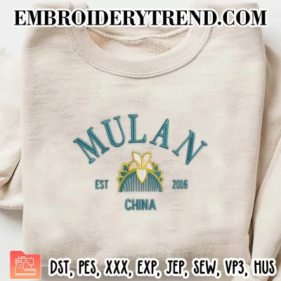 Mulan Est 2016 China Embroidery Design, Disney Mulan Machine Embroidery Digitized Pes Files
