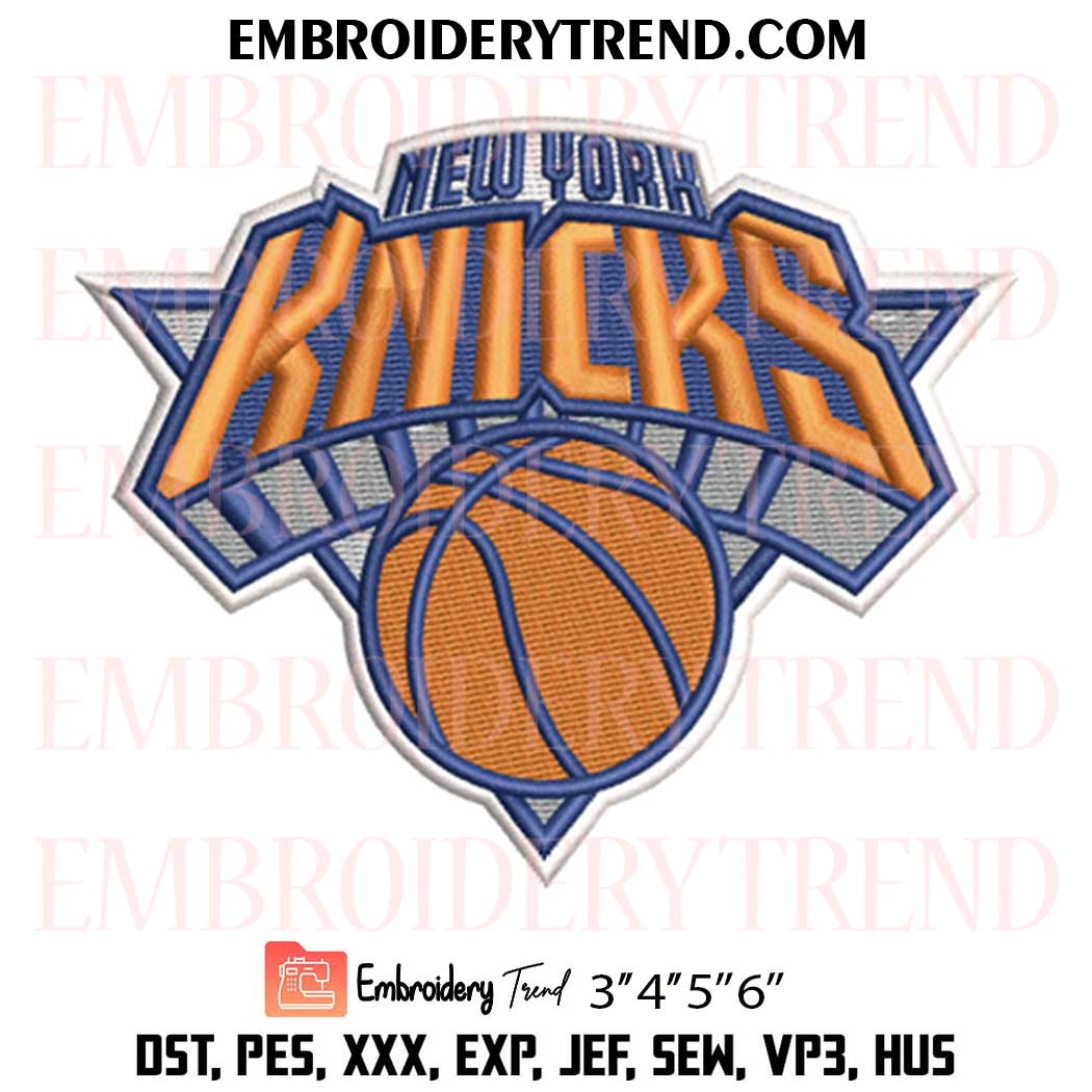 New York Knicks Logo Embroidery Design, Basketball Machine Embroidery Digitized Pes Files New York Knicks Logo Embroidery Design, Basketball Machine Embroidery Digitized Pes Files