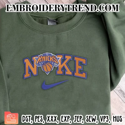 New York Knicks x Nike Embroidery Design, Basketball Team Machine Embroidery Digitized Pes Files