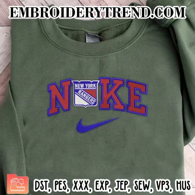 New York Rangers x Nike Embroidery Design, Hockey Machine Embroidery Digitized Pes Files