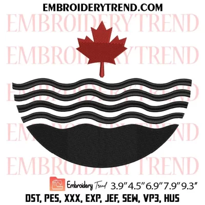 Scarborough Yute Wave Embroidery Design Digitized Pes Files