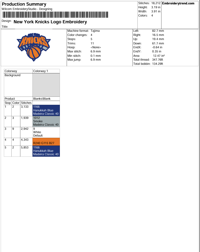 New York Knicks Logo Embroidery Design, Basketball Machine Embroidery Digitized Pes Files New York Knicks Logo Embroidery Design, Basketball Machine Embroidery Digitized Pes Files