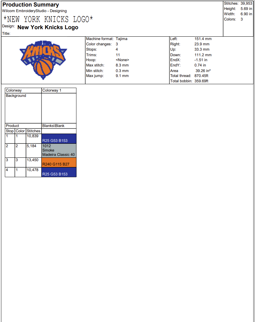 New York Knicks Logo Embroidery Design, Basketball Machine Embroidery Digitized Pes Files