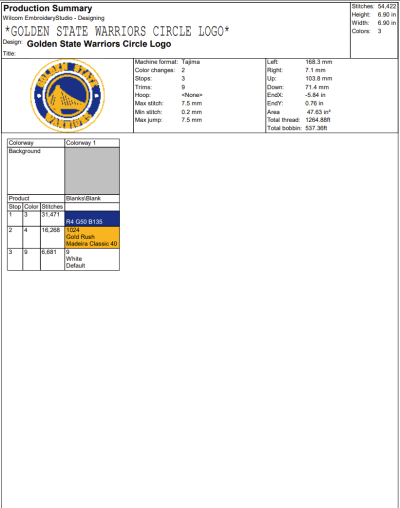 Golden State Warriors Circle Logo Embroidery Design, NBA Team Machine Embroidery Digitized Pes Files