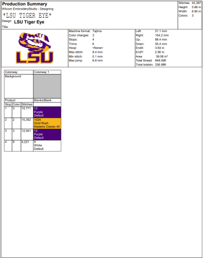 LSU Tiger Eye Embroidery Design, Louisiana State University Machine Embroidery Digitized Pes Files