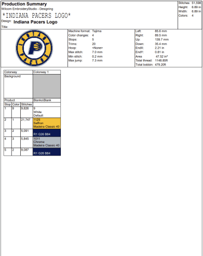 Indiana Pacers Logo Embroidery Design, NBA Team Machine Embroidery Digitized Pes Files