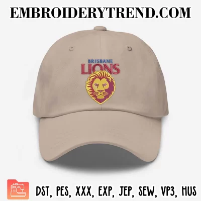 AFL Brisbane Lions Logo Embroidery Design, Brisbane Lions Football Club Machine Embroidery Digitized Pes Files