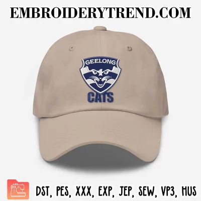 AFL Geelong Cats Logo Embroidery Design, Geelong Football Club Machine Embroidery Digitized Pes Files