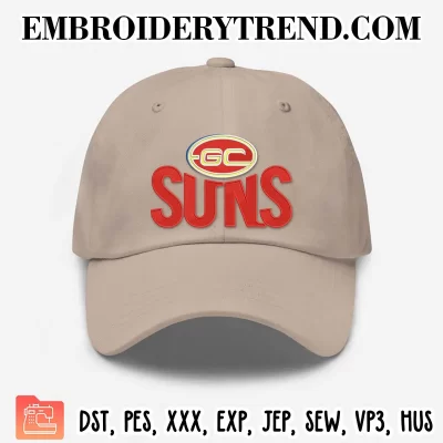 AFL Gold Coast Suns Logo Embroidery Design, Gold Coast Suns Football Club Machine Embroidery Digitized Pes Files