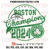 2024 NBA Champions Boston Celtics Embroidery Design, NBA Finals 2024 Machine Embroidery Digitized Pes Files