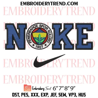 Fenerbahce x Nike Embroidery Design, Logo Football Machine Embroidery Digitized Pes Files