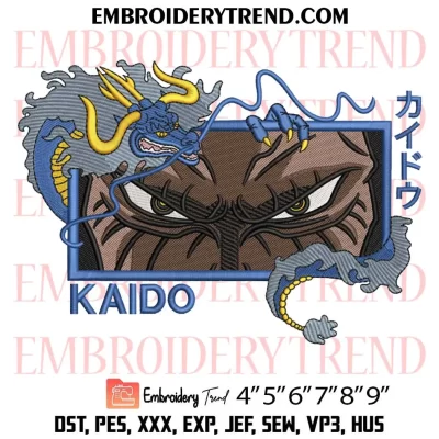 Kaido Dragon Embroidery Design, Kaido One Piece Machine Embroidery Digitized Pes Files