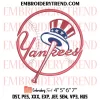 New York Yankees Embroidery Design, Sport Baseball Logo Machine Embroidery Digitized Pes Files