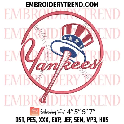 New York Yankees x Nike Embroidery Design, MLB Logo Machine Embroidery Digitized Pes Files