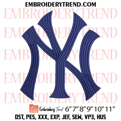 New York Yankees Embroidery Design, Sport Baseball Logo Machine Embroidery Digitized Pes Files