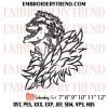 Pattern Mahoraga Embroidery Design, Mahoraga Jujutsu Kaisen Machine Embroidery Digitized Pes Files