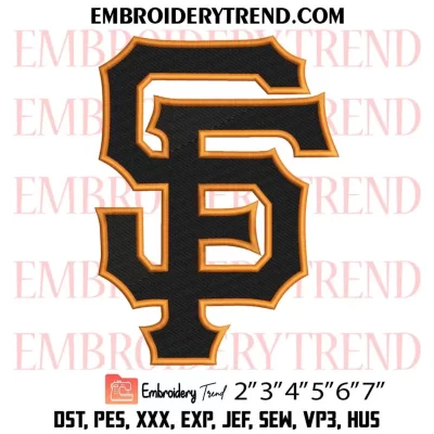 San Francisco Giants Circle Logo Embroidery Design, MLB Giants Team Machine Embroidery Digitized Pes Files