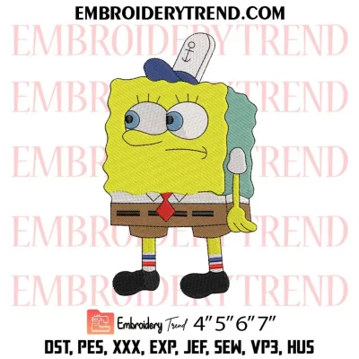 SpongeBob Embroidery Design, Cartoon SpongeBob SquarePants Machine Embroidery Digitized Pes Files