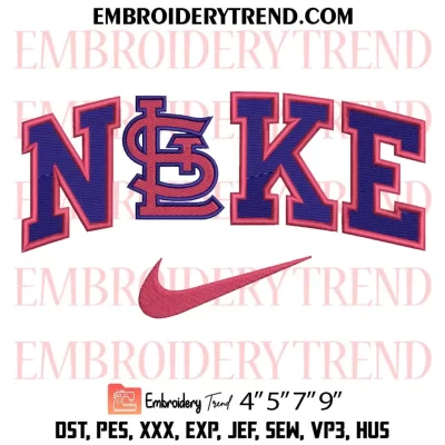 St Louis Cardinals x Nike Embroidery Design, Sport Baseball Machine Embroidery Digitized Pes Files