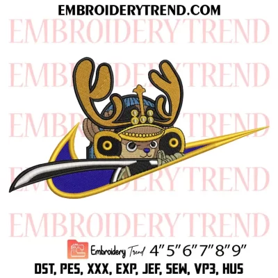 Swoosh Chopper Embroidery Design, One Piece Machine Embroidery Digitized Pes Files