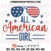 All American Boy Embroidery Design, 4th of July Machine Embroidery Digitized Pes Files