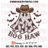 Howdy Ghouls Western Ghost Embroidery Design, Cowboy Ghost Halloween Machine Embroidery Digitized Pes Files