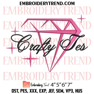Cralty Fes Embroidery Design, Custom Machine Embroidery Digitized Pes Files