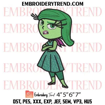 Disgust Inside Out 2 Embroidery Design, Disney Disgust Machine Embroidery Digitized Pes Files