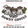 Boo Haw Embroidery Design, Western Cowboy Ghost Halloween Machine Embroidery Digitized Pes Files