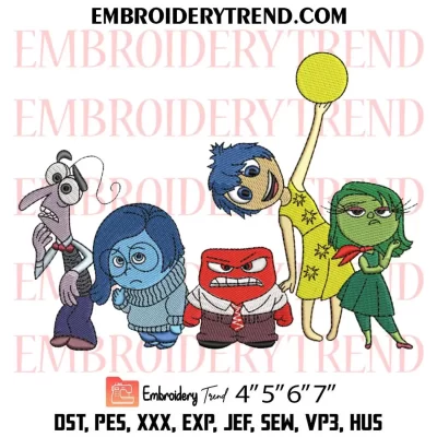 Inside Out Sadness Est 2015 Embroidery Design, Inside Out 2 Machine Embroidery Digitized Pes Files