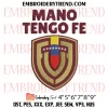 Venezuela National Football Team Embroidery Design, Mano Tengo Fe Machine Embroidery Digitized Pes Files
