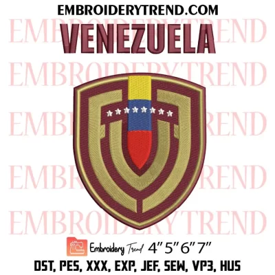 Mano Tengo Fe Venezuela Logo Embroidery Design, Football Team Machine Embroidery Digitized Pes Files