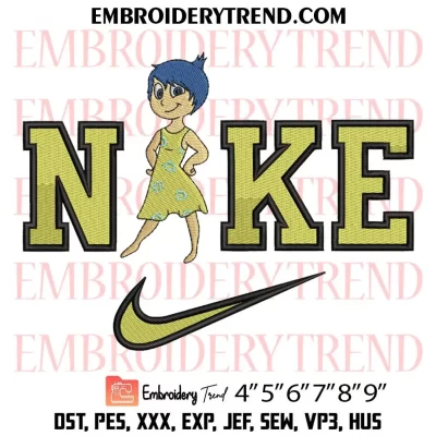 Nike Joy Inside Out 2 Embroidery Design, Joy Disney Machine Embroidery Digitized Pes Files