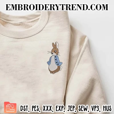 Peter Rabbit Embroidery Design, Disney Machine Embroidery Digitized Pes Files