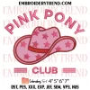 Pink Pony Club Member Embroidery Design, Chappell Roan Machine Embroidery Digitized Pes Files