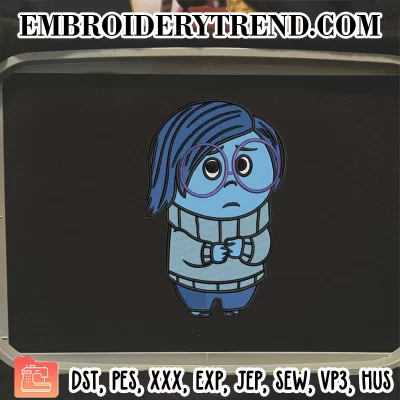 Sadness Inside Out 2 Embroidery Design, Disney Sadness Machine Embroidery Digitized Pes Files