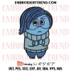 Nike Sadness Inside Out 2 Embroidery Design, Sadness Disney Machine Embroidery Digitized Pes Files