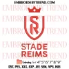 Stade de Reims X Nike Embroidery Design, Stade de Reims Football Machine Embroidery Digitized Pes Files