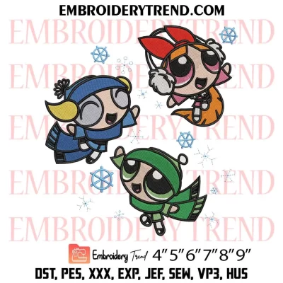 Powerpuff Girls Cartoon Embroidery Design, The Powerpuff Girls Machine Embroidery Digitized Pes Files